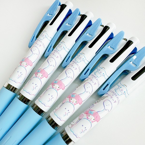 산리오 캐릭터즈 x 오바케누 제트스트림 3색 볼펜 0.5mm : 블루샐러드마켓
