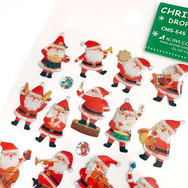 [산타 연주회 545] 액티브 크리스마스 에폭시 드롭 스티커샐러드마켓