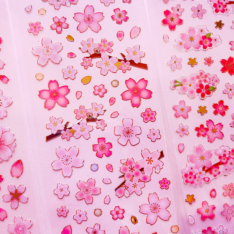 클로즈핀 벚꽃 사쿠라 클리어 스티커샐러드마켓