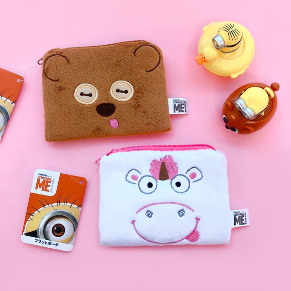 미니언즈 팀(테디베어 곰) &amp; 플러피(유니콘) 캐릭터 미니 봉제 파우치샐러드마켓
