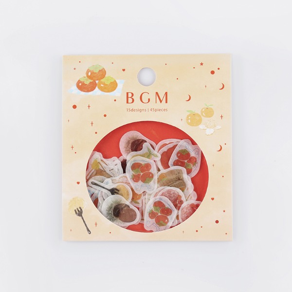 BGM 마스킹 조각 스티커 : 가을 음식샐러드마켓