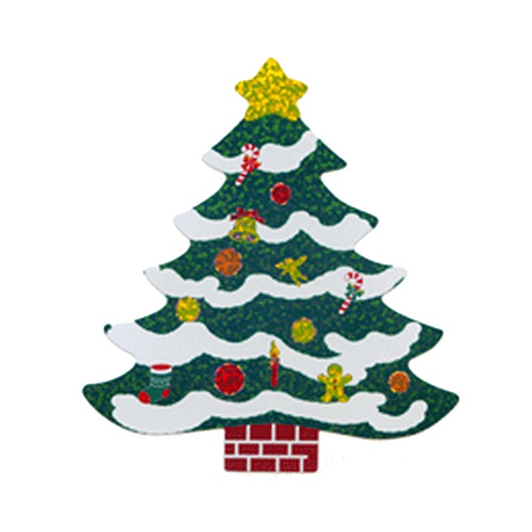 스티커펀 오쿠야마 크리스마스 라지 홀로그램 스티커 : 트리샐러드마켓
