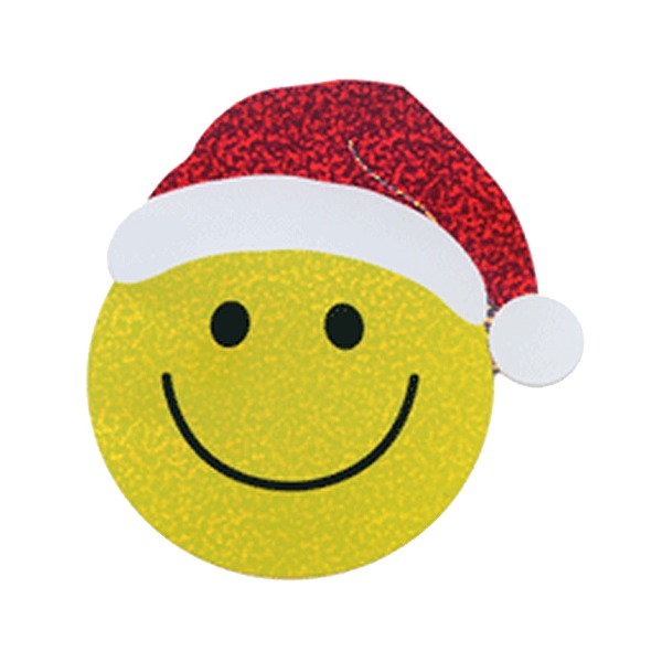 스티커펀 오쿠야마 크리스마스 라지 홀로그램 스티커 : 스마일 산타샐러드마켓