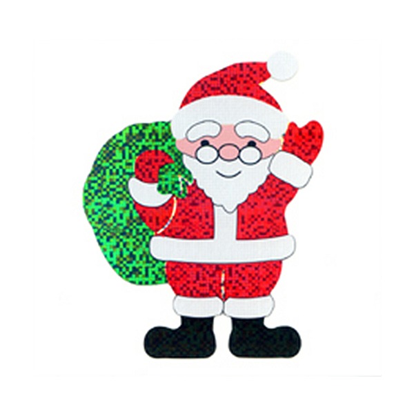 스티커펀 오쿠야마 크리스마스 라지 홀로그램 스티커 : 산타클로스샐러드마켓