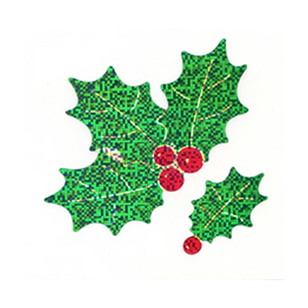 스티커펀 오쿠야마 크리스마스 라지 홀로그램 스티커 : 홀리 열매 장식샐러드마켓