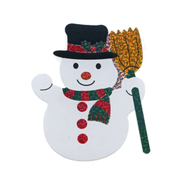 스티커펀 오쿠야마 크리스마스 라지 홀로그램 스티커 : 눈사람샐러드마켓