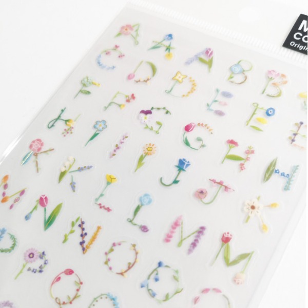 [꽃 알파벳] 마인드웨이브 모지 컬렉션 글자 스티커샐러드마켓