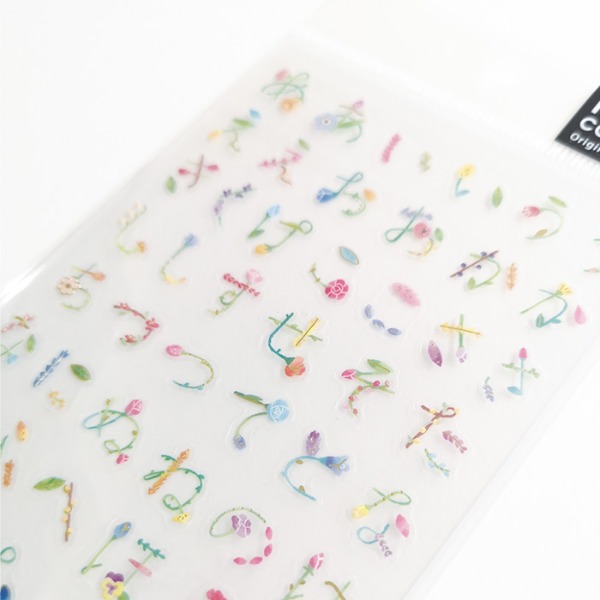 [꽃 히라가나] 마인드웨이브 모지 컬렉션 글자 스티커샐러드마켓