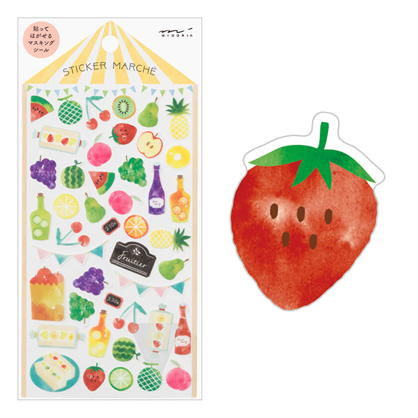 미도리 마르쉐 마스킹 스티커 : 과일샐러드마켓