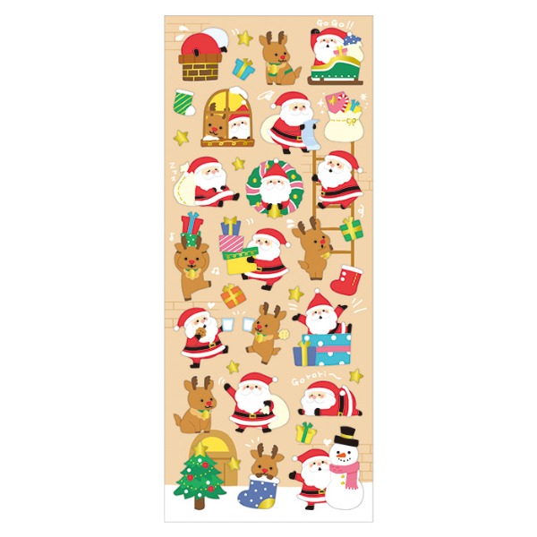 마인드웨이브 윈터 셀렉션 크리스마스 스티커 : 산타와 루돌프샐러드마켓