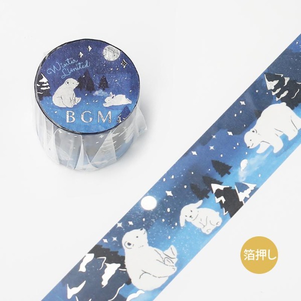 BGM 겨울 한정판 마스킹테이프 30mm : 눈 내리는 밤샐러드마켓