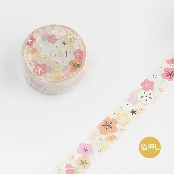 BGM 금박 마스킹테이프 15mm : 귀여운 벚꽃샐러드마켓