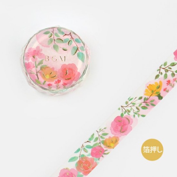 BGM 마스킹테이프 15mm : 장미 꽃샐러드마켓