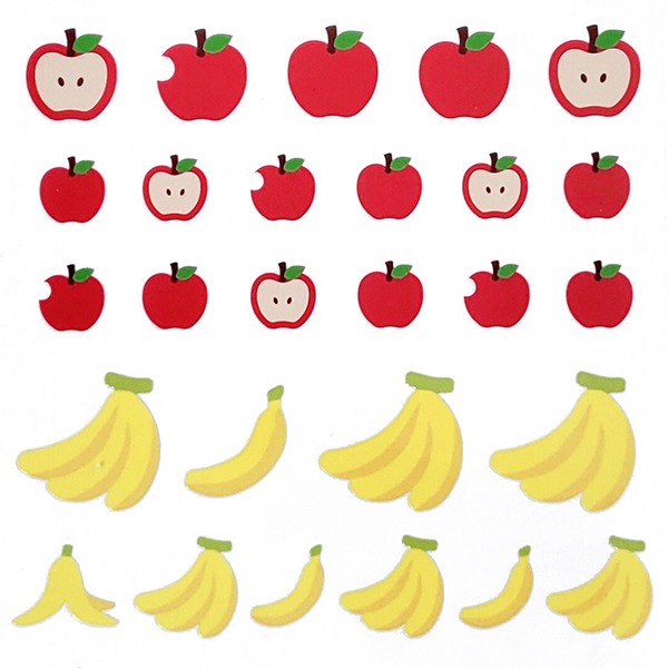 마인드웨이브 과일 봉봉 스티커 : 사과&amp;바나나샐러드마켓