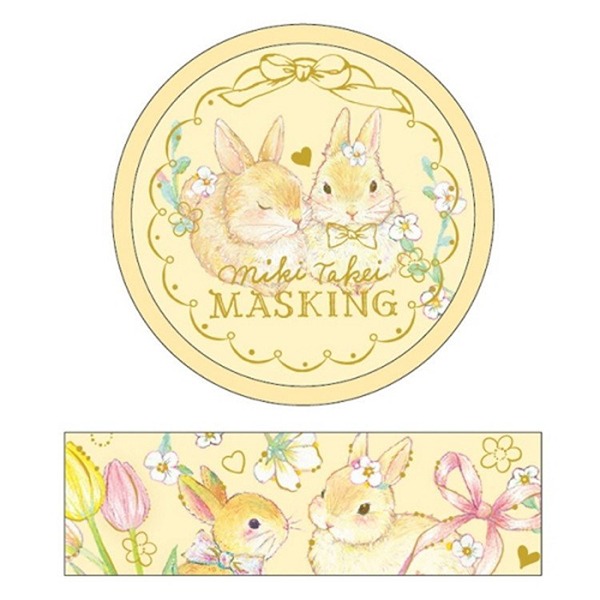 클로즈핀 타케이미키 금박 마스킹테이프 15mm : 토끼 트윈즈샐러드마켓