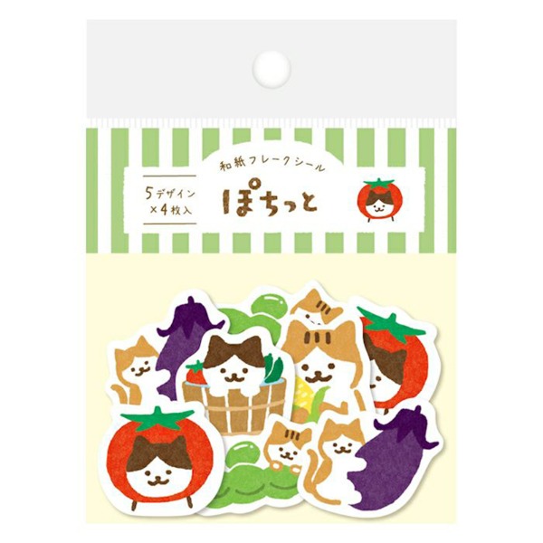 [고양이와 야채] 후루카와 포칫토 조각 스티커샐러드마켓