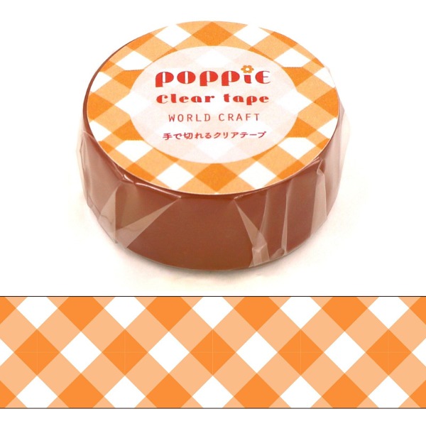 월드크래프트 POPPiE 클리어테이프 15mm : 4 오렌지샐러드마켓