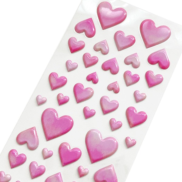 [핑크 하트] 클로즈핀 푸쿳토 입체 스티커샐러드마켓