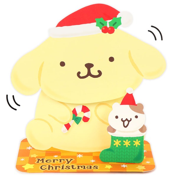 산리오 흔들흔들 크리스마스 입체 카드 : 폼폼푸린샐러드마켓