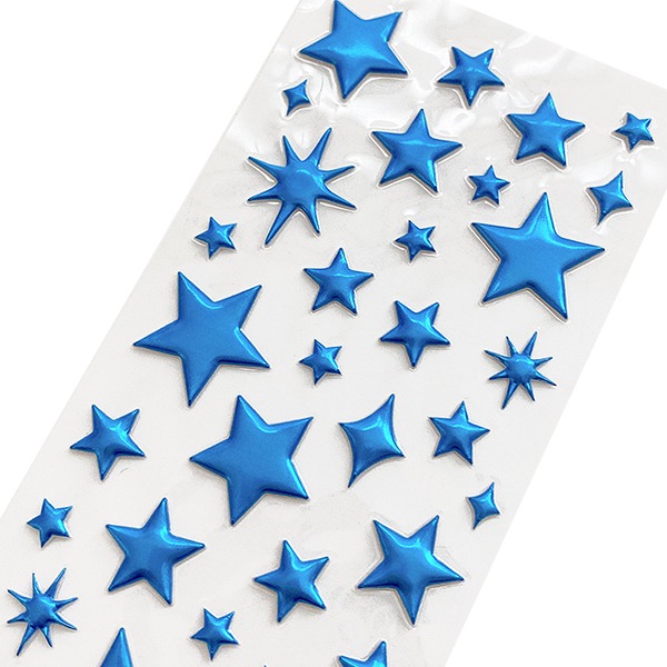 [블루 스타] 클로즈핀 푸쿳토 메탈릭 입체 스티커샐러드마켓