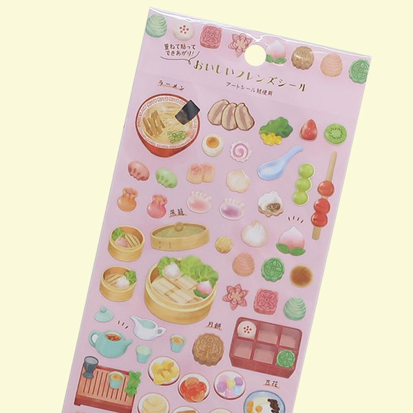 카미오 맛있는 음식 프렌즈 스티커 : 중화요리샐러드마켓