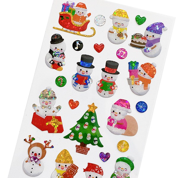 액티브 크리스마스 에폭시 드롭 스티커 : 눈사람 599샐러드마켓