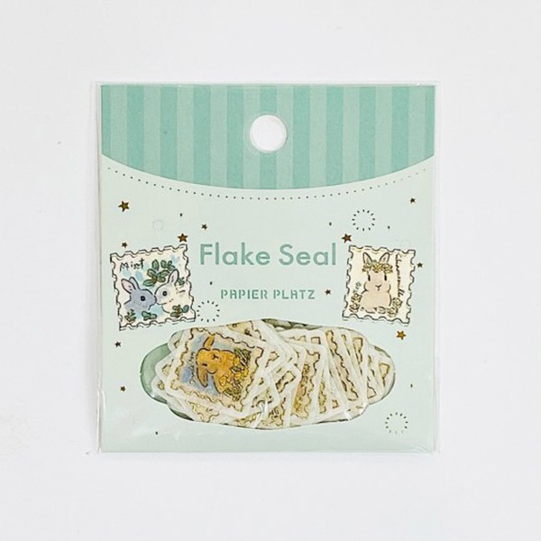 파피아프랏츠 시나코 마스킹 조각 스티커 : 토끼와 꽃 우표샐러드마켓