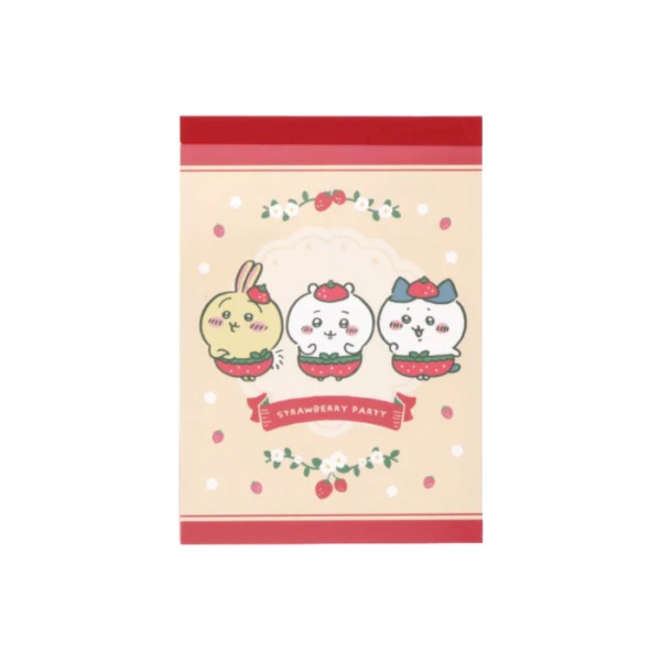 치이카와 먼작귀 딸기 파티 미니 떡메모지 : 레드샐러드마켓