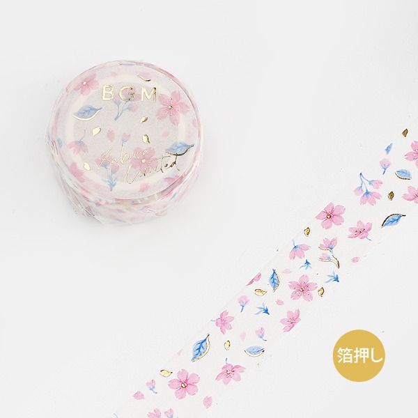BGM 벚꽃 금박 마스킹테이프 15mm : 흩날리는 꽃샐러드마켓