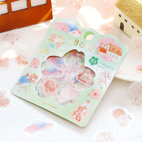 BGM 벚꽃 금박 마스킹 조각 스티커 : 고향의 봄샐러드마켓