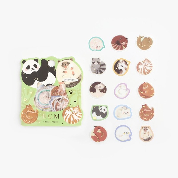 BGM 금박 마스킹 조각 스티커 : 동글동물샐러드마켓