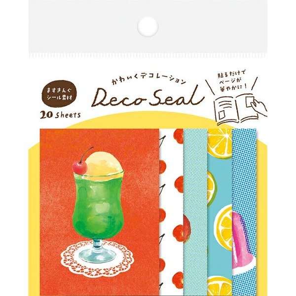 후루카와 여름 데코 마스킹 조각 스티커 : 크림소다샐러드마켓