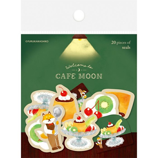 후루카와 카페 MOON 조각 스티커 : 푸딩 아라모드샐러드마켓