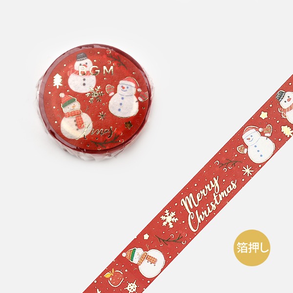 BGM 크리스마스 한정판 마스킹테이프 15mm : 눈사람샐러드마켓
