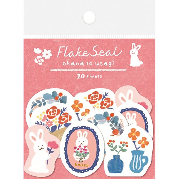 후루카와 조각 스티커 : 꽃과 토끼샐러드마켓