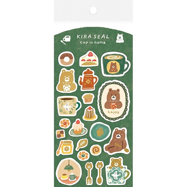 후루카와 금박 스티커 : 컵과 곰샐러드마켓