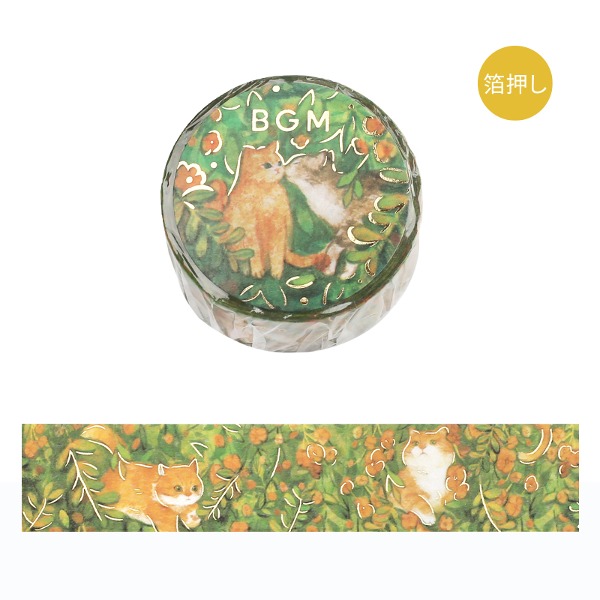 BGM 꽃과 고양이 금박 마스킹테이프 20mm : 나를 찾아봐샐러드마켓