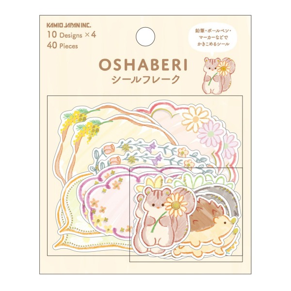 카미오 오샤베리 카키코메루 조각 스티커 : 작은동물샐러드마켓