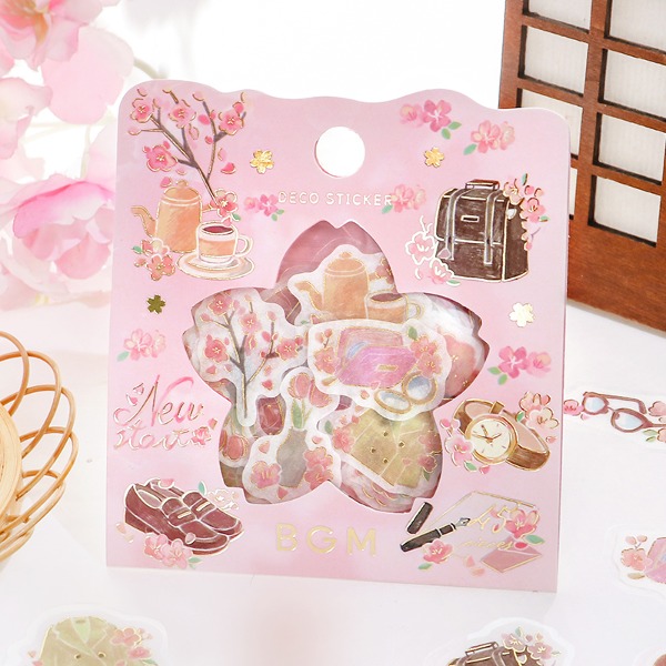 BGM 벚꽃 금박 마스킹 조각 스티커 : 새학기 시즌샐러드마켓