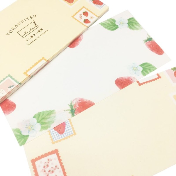 후루카와 가로 떡메모지 편지지 : 딸기 우표샐러드마켓