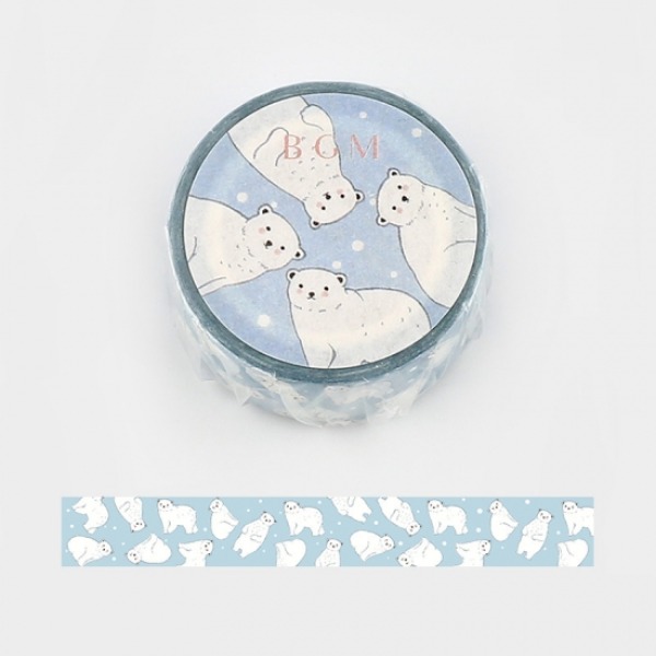 [귀여운 북극곰] BGM 겨울 한정판 마스킹테이프샐러드마켓