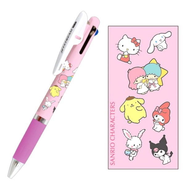 [핑크] 산리오 캐릭터즈 유니 제트스트림 3색 볼펜 0.5mm샐러드마켓