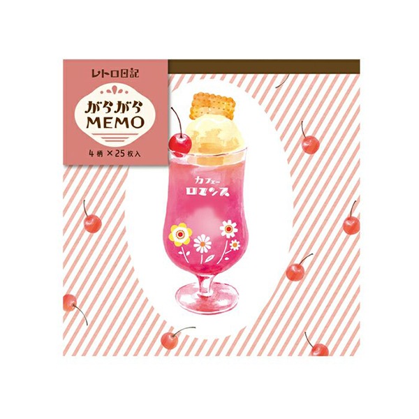 [복숭아소다] 후루카와 레트로 일기 무늬무늬 스퀘어 떡메모지샐러드마켓